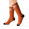 Orange Sublimation Socks with '314 Originals' Script — Athletic Crew Socks - 314 Originals