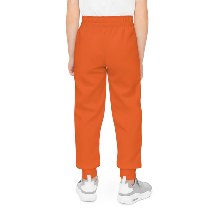 Orange Youth Joggers with 314 Originals Side Graphic — Kids Athletic Sweatpants - 314 Originals