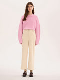 Orielle Cropped Cord Trouser in Ecru