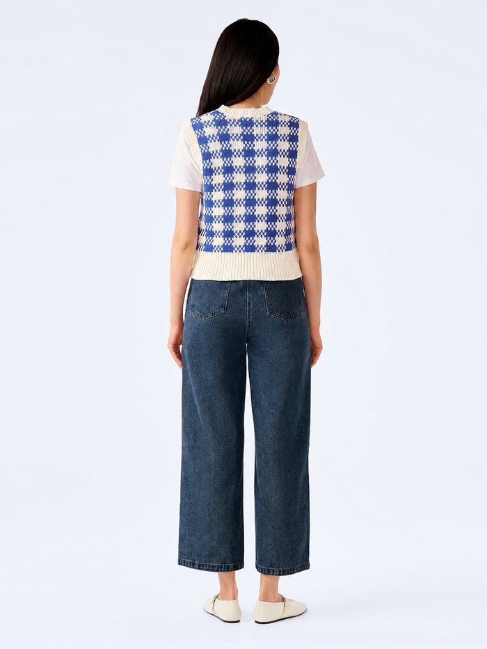 Orielle Cropped Jean in Mid Wash