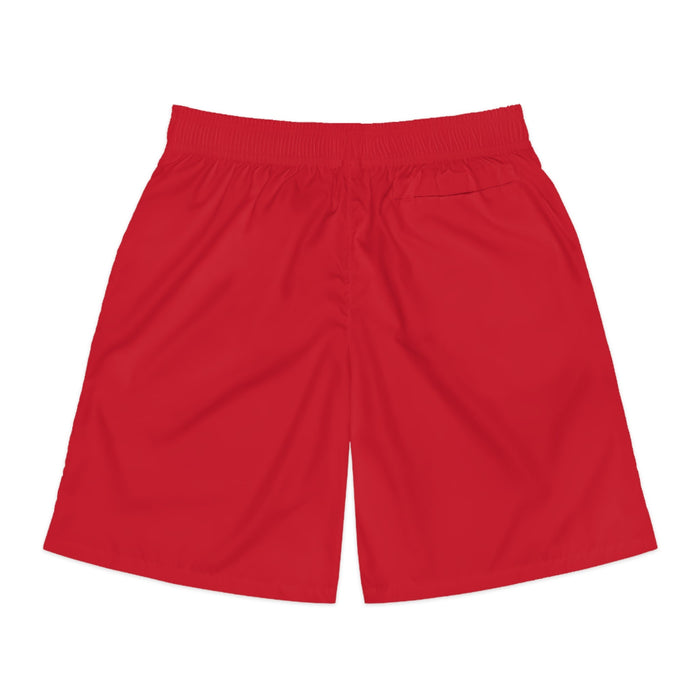 Originals Vertical Script Men's Jogger Shorts — Red Athletic Casual Summer Shorts - 314 Originals