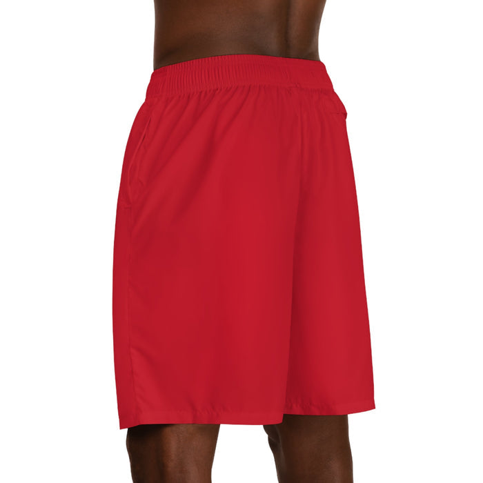 Originals Vertical Script Men's Jogger Shorts — Red Athletic Casual Summer Shorts - 314 Originals