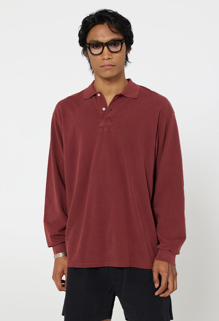 OS Rugby Polo / Washed Oxblood