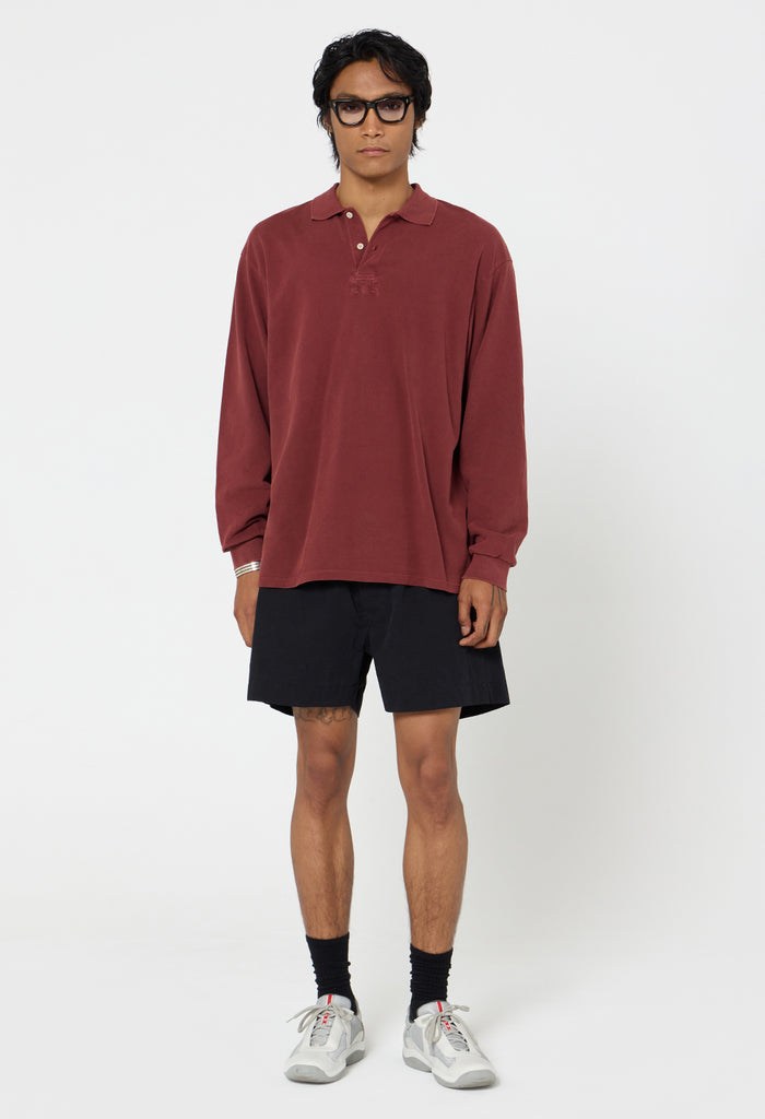 OS Rugby Polo / Washed Oxblood