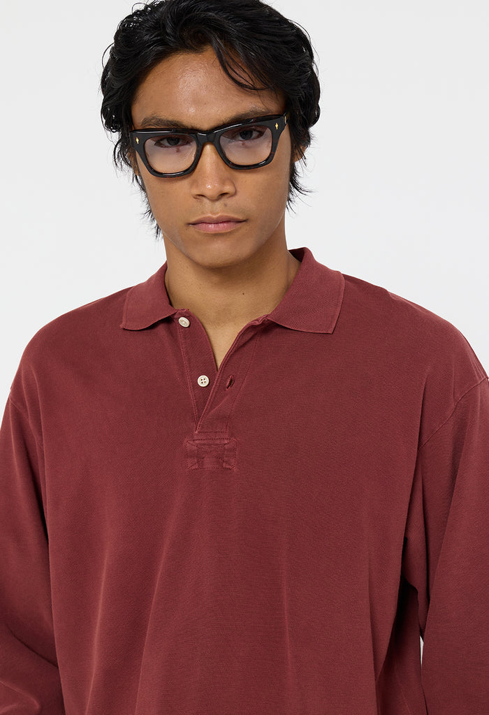 OS Rugby Polo / Washed Oxblood