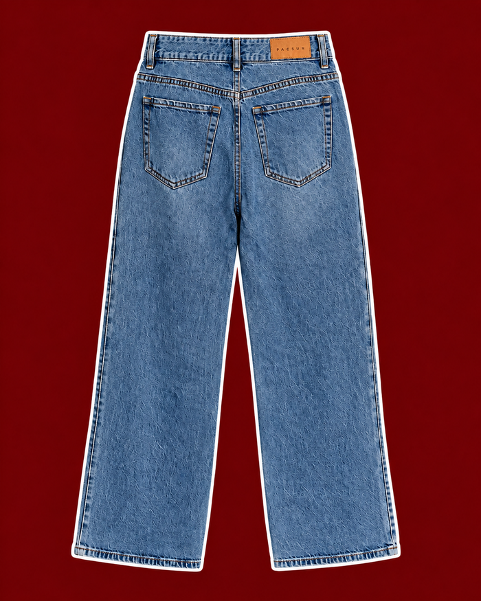 Pacsun Medium Wash Wide-Leg Jeans