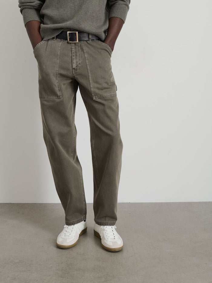 Painter Pant In Recycled Denim In Thyme