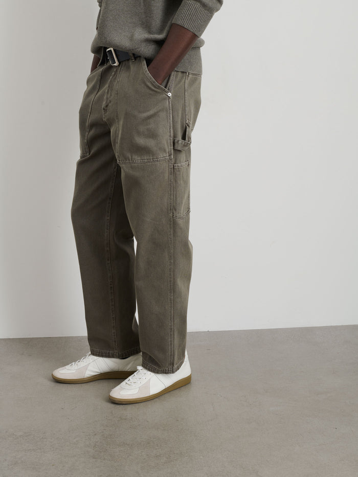 Painter Pant In Recycled Denim In Thyme