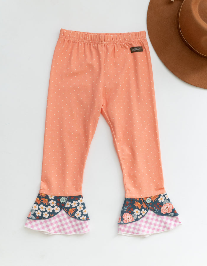 Peach Garden Giggles Scrappy Leggings