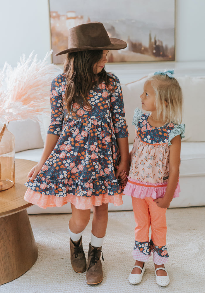 Peach Garden Giggles Scrappy Leggings