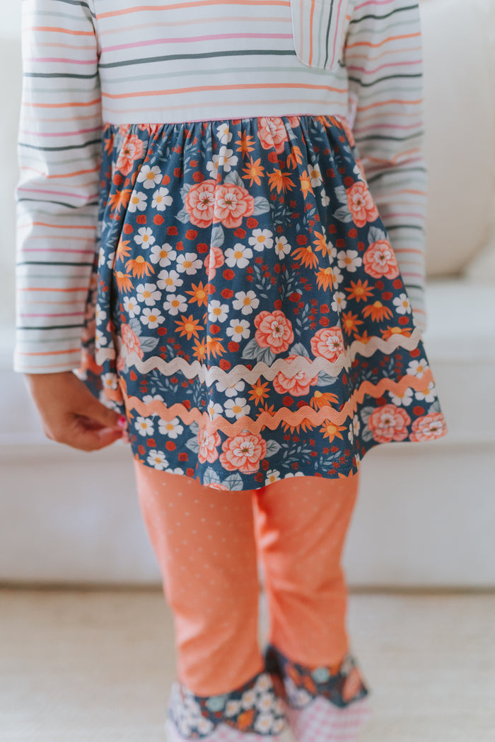 Peach Garden Giggles Scrappy Leggings