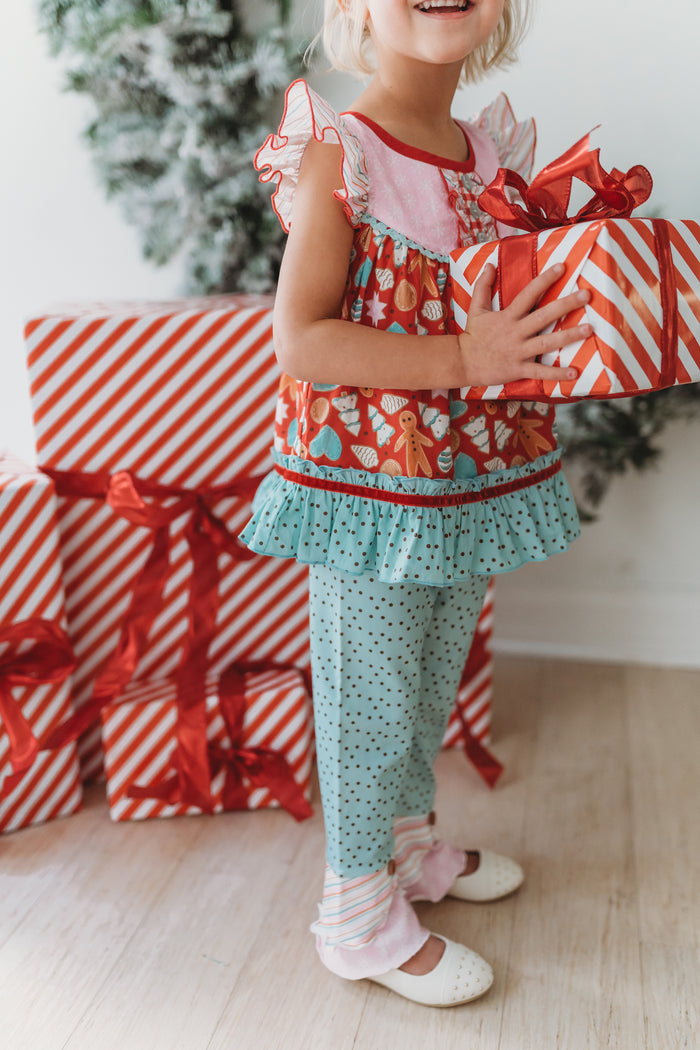 Peppermint Dot Parade Scrappy Leggings
