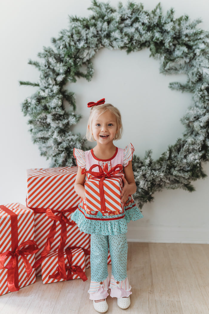 Peppermint Dot Parade Scrappy Leggings