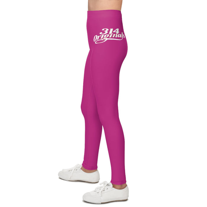 Pink 314 Script Kids' Printed Leggings - 314 Originals