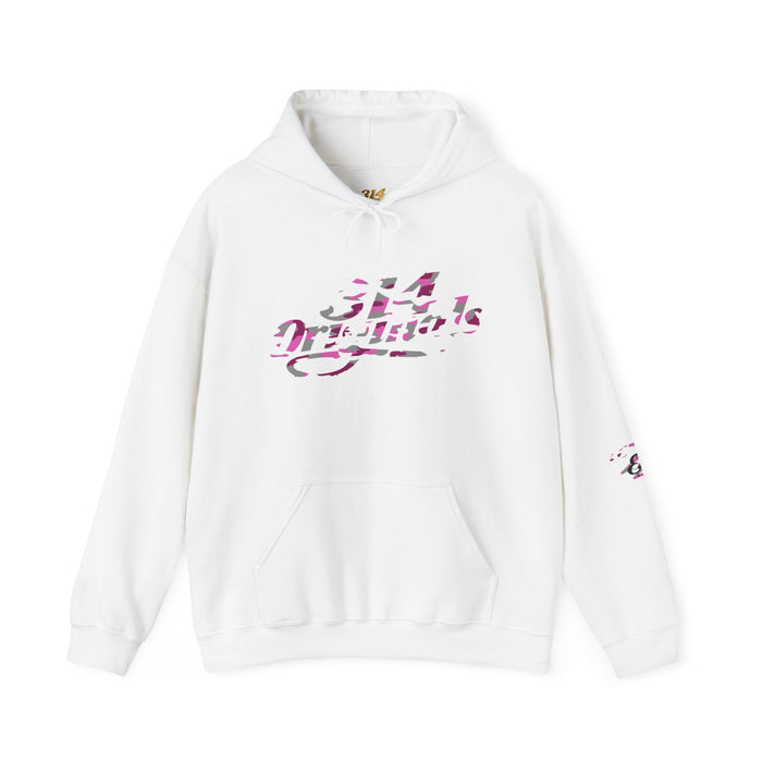 Pink Camo '314' Script Hoodie — City Pride Casual Pullover - 314 Originals