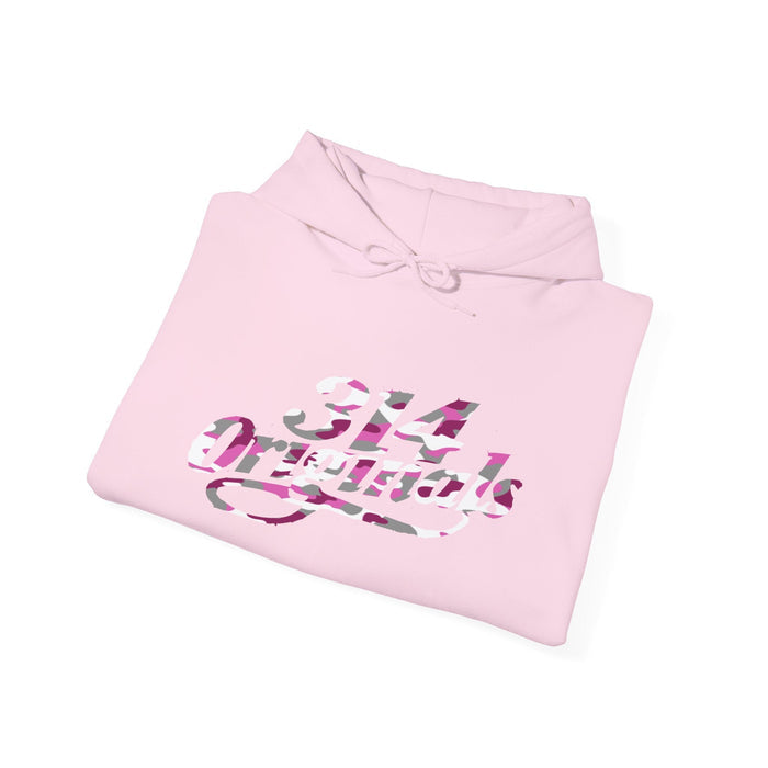 Pink Camo '314' Script Hoodie — City Pride Casual Pullover - 314 Originals