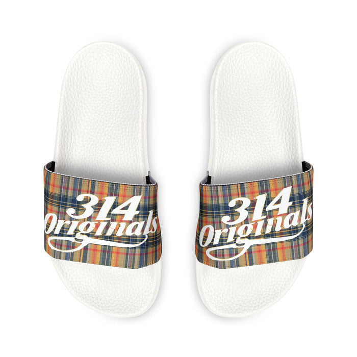 Plaid '314 Originals' Removable-Strap Slide Sandals - 314 Originals