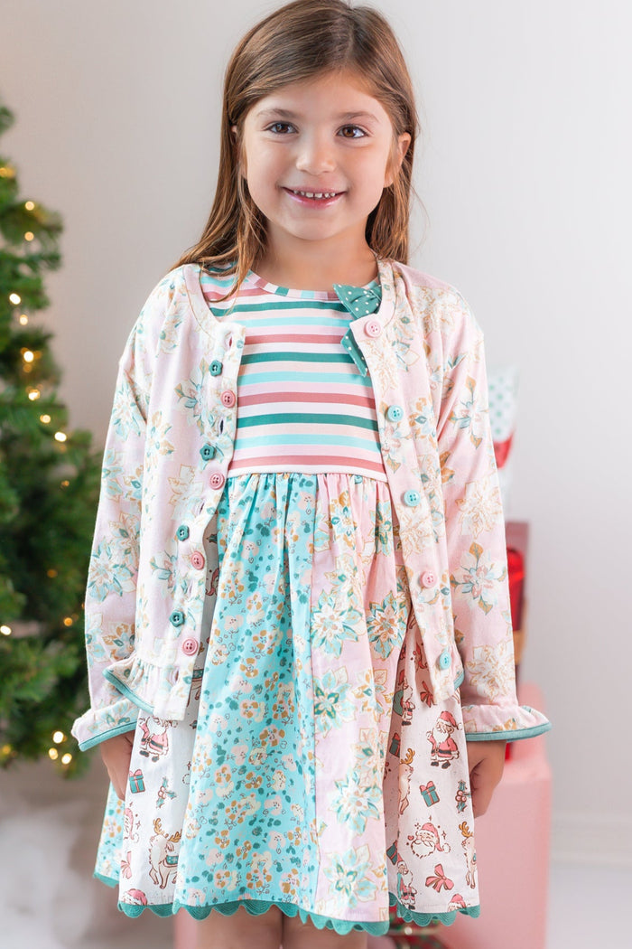 Poinsettia Puff Cardigan