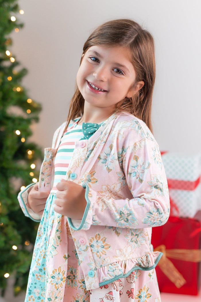 Poinsettia Puff Cardigan