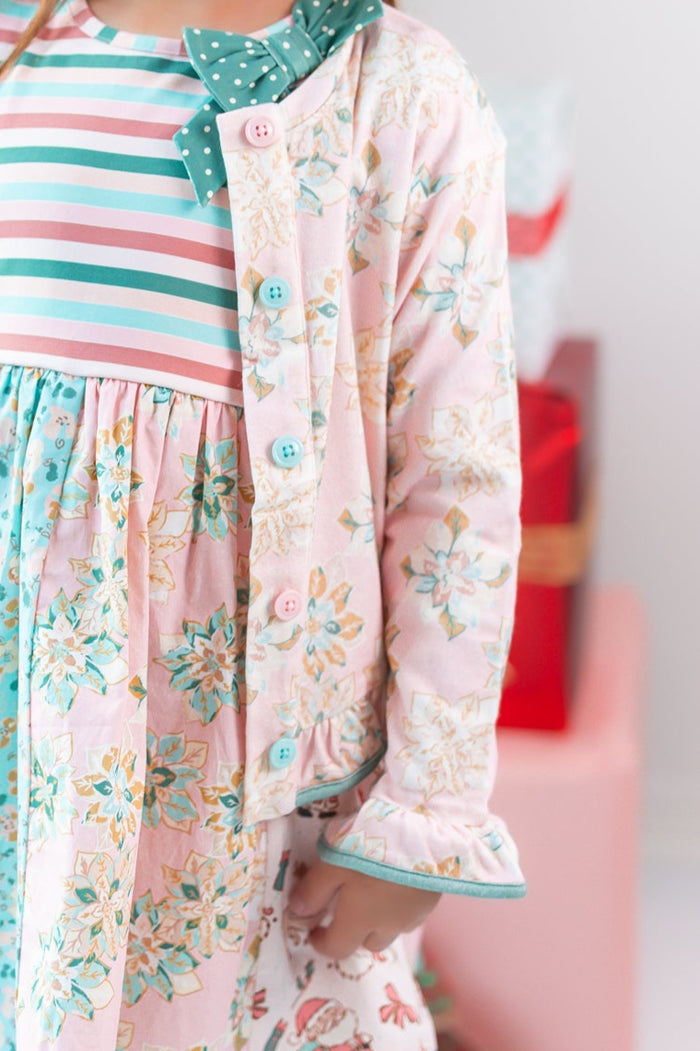 Poinsettia Puff Cardigan