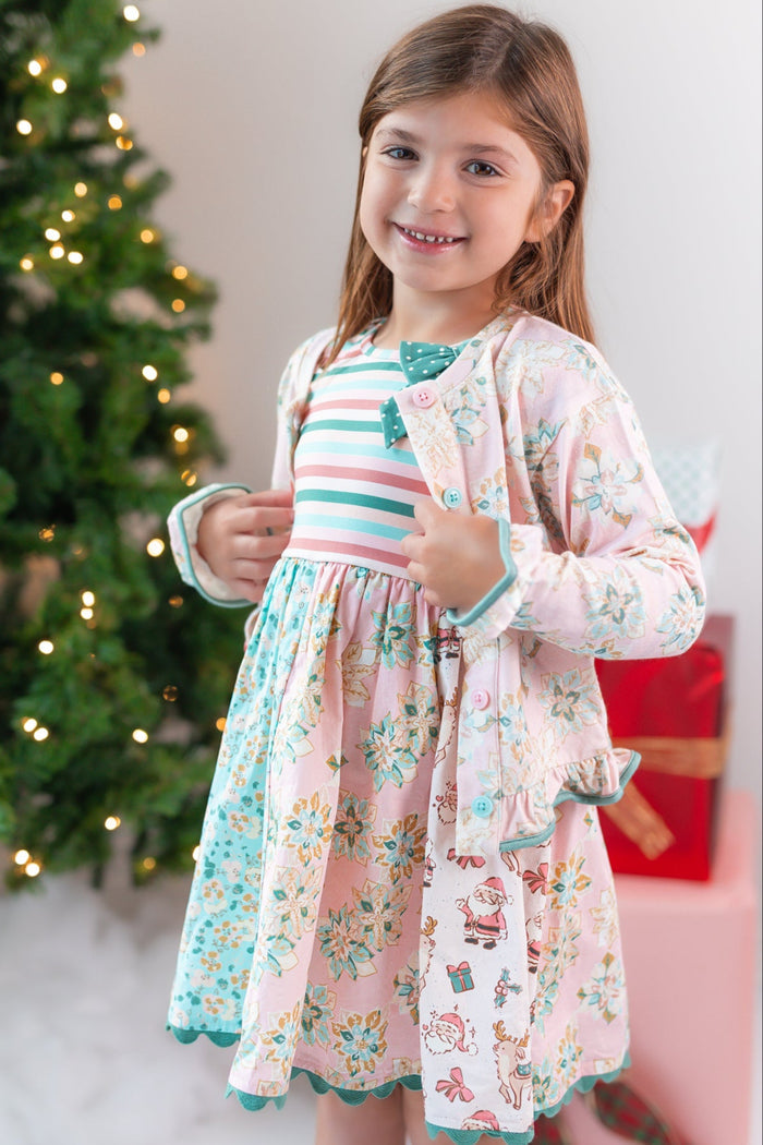 Poinsettia Puff Cardigan
