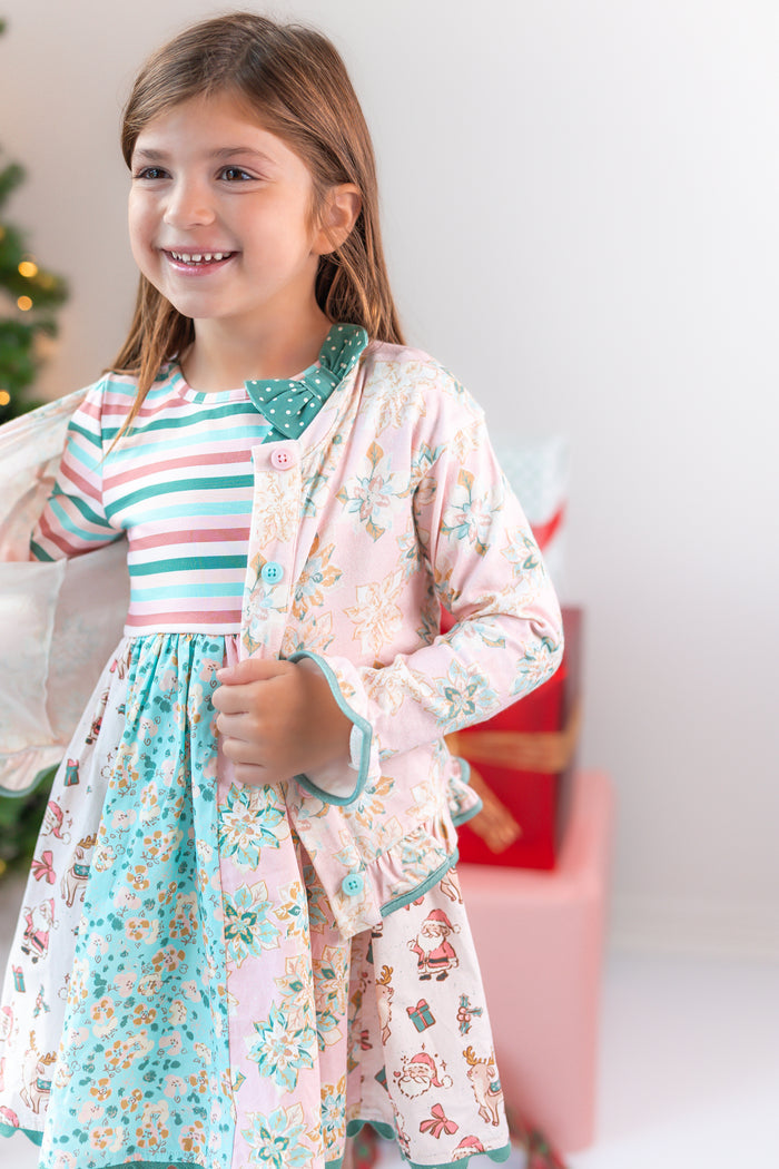Poinsettia Puff Cardigan