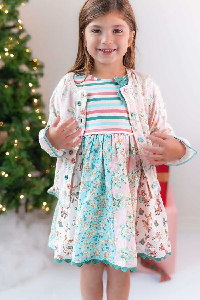 Poinsettia Puff Cardigan