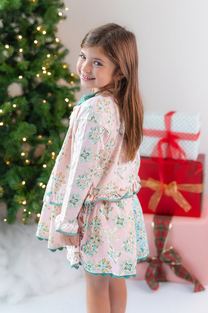 Poinsettia Puff Cardigan