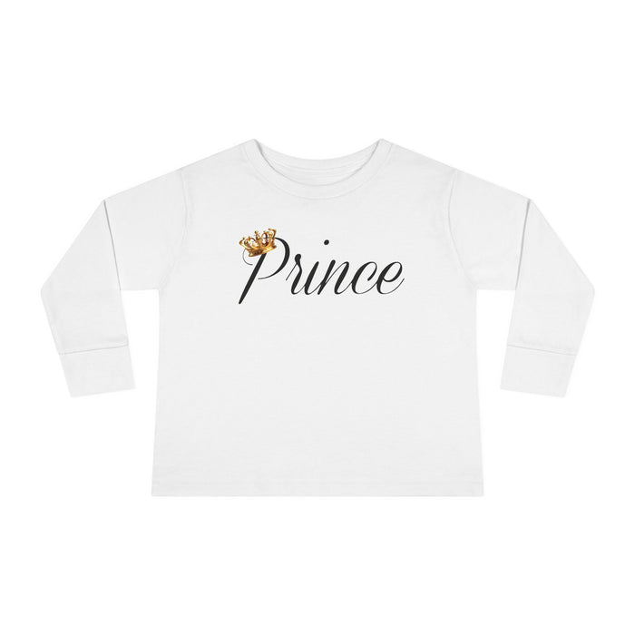 Prince Toddler Long Sleeve Tee — Gold Crown Script - 314 Originals