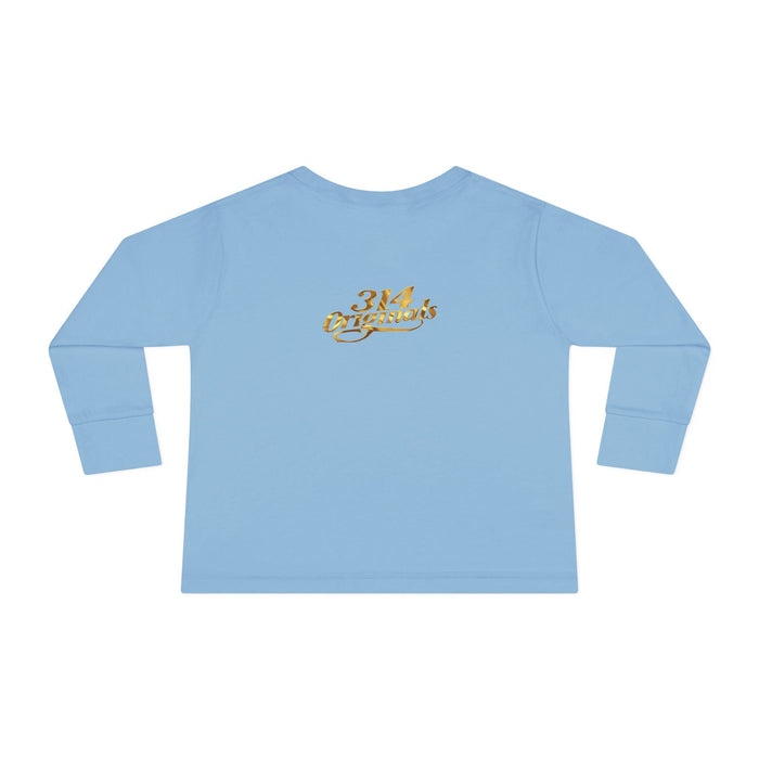 Prince Toddler Long Sleeve Tee — Gold Crown Script - 314 Originals