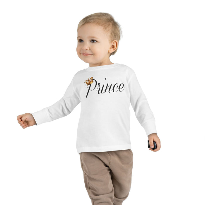 Prince Toddler Long Sleeve Tee — Gold Crown Script - 314 Originals