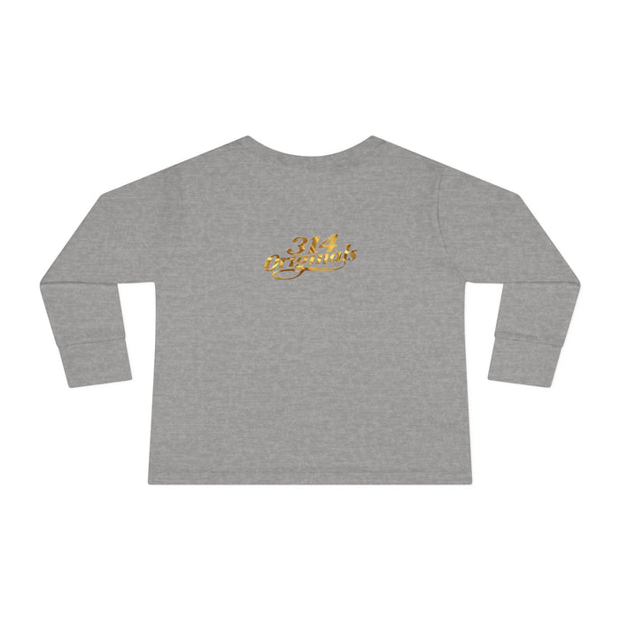 Prince Toddler Long Sleeve Tee — Gold Crown Script - 314 Originals