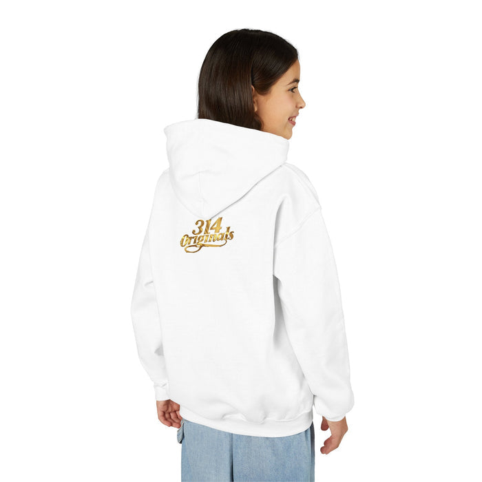 Princess Hoodie — Pink Script with Floral Tiara, Cute Kids Pullover - 314 Originals