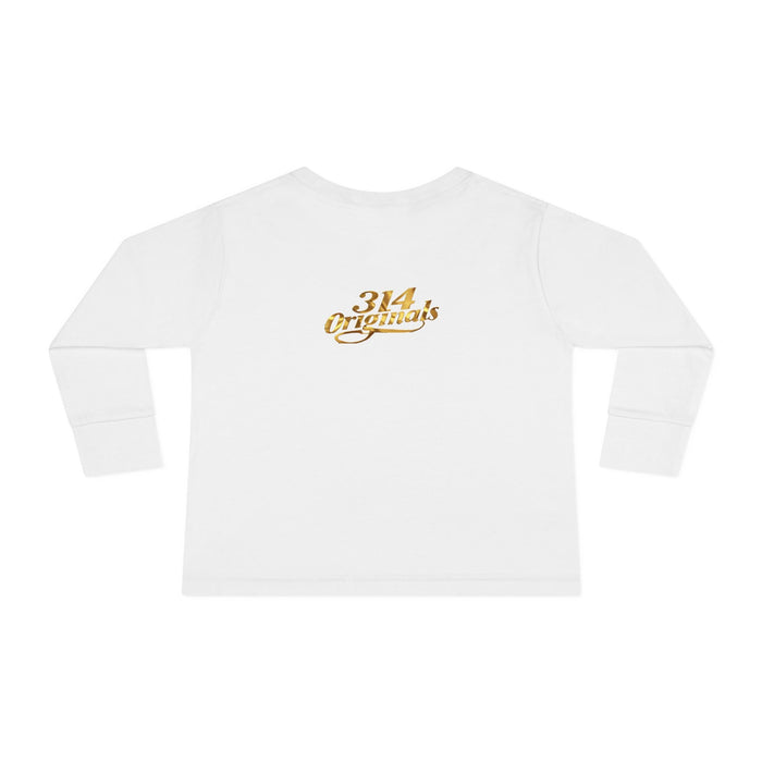 "Princess" Pink Script Top with Gold Sparkle Accent-Toddler Long Sleeve Tee - 314 Originals