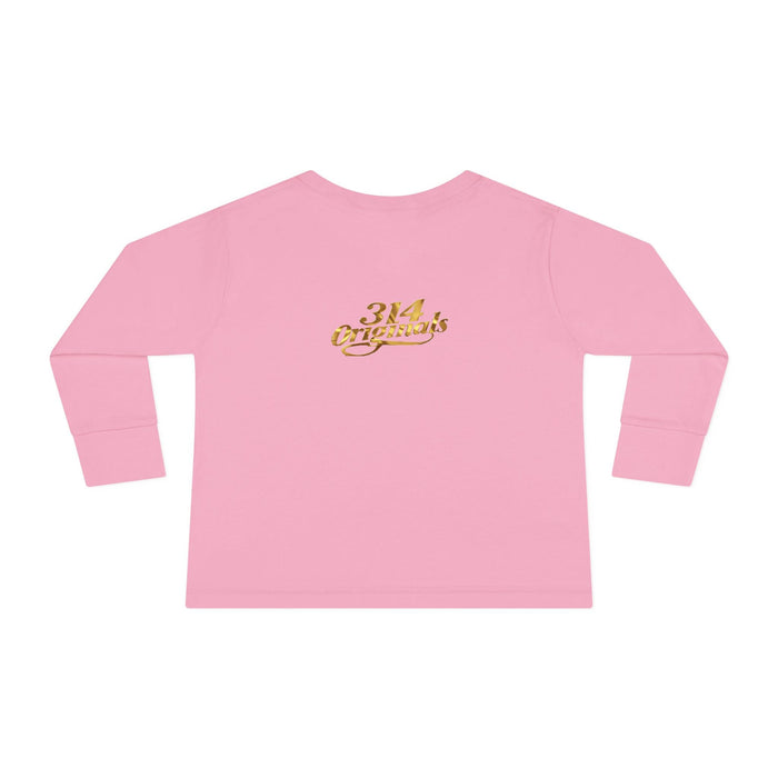 "Princess" Script Top with Gold Crown-Toddler Long Sleeve Tee - 314 Originals