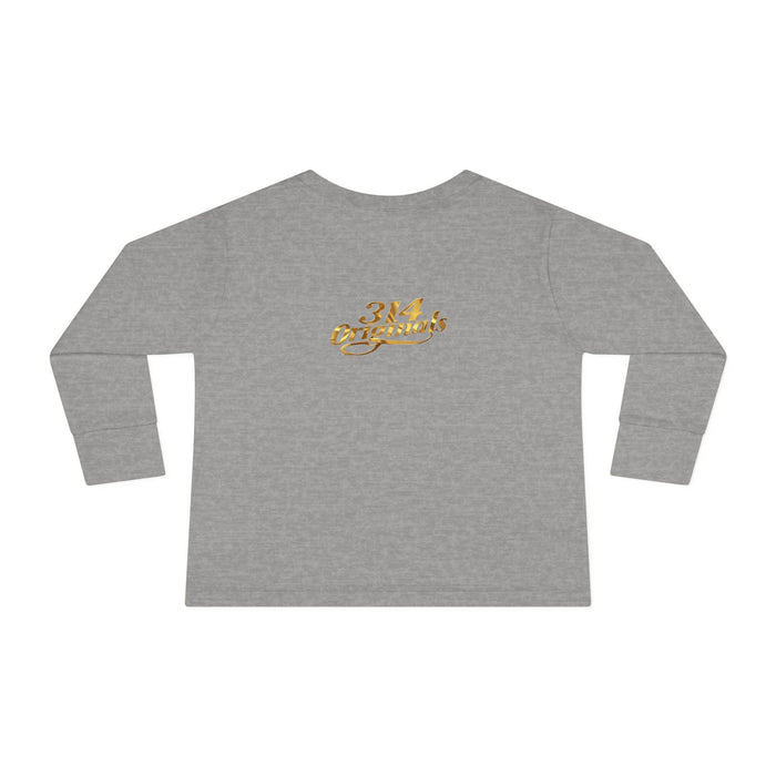 "Princess" Script Top with Gold Crown-Toddler Long Sleeve Tee - 314 Originals