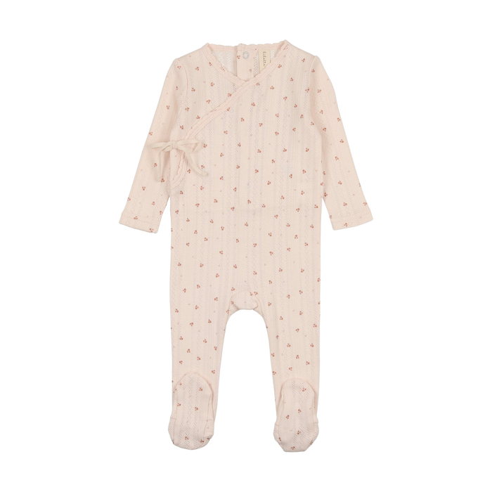 Printed Pointelle Wrap Footie