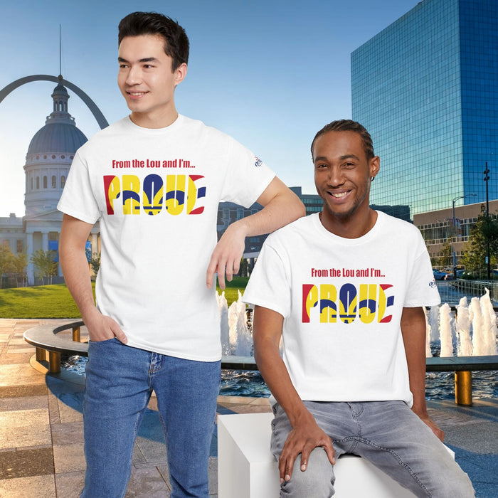 Proud Missouri Flag T-Shirt — "From the Lou and I’m... PROUD" - 314 Originals