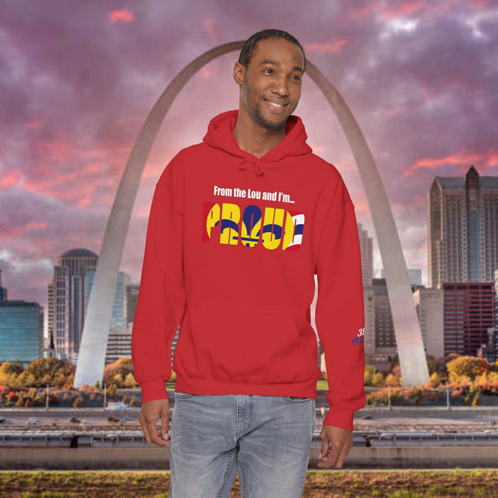 Proud Missouri Fleur-de-lis Hoodie — From the Lou St. Louis Pride Sweatshirt - 314 Originals