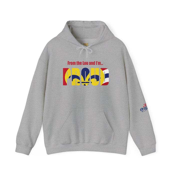 Proud Missouri Fleur-de-lis Hoodie — From the Lou St. Louis Pride Sweatshirt - 314 Originals