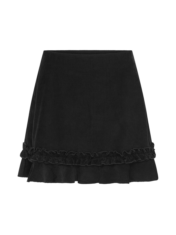 Prudie Cord Skirt in Black