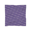 Purple and Silver Logo Scarf — Script Pattern Polyester Scarf - 314 Originals