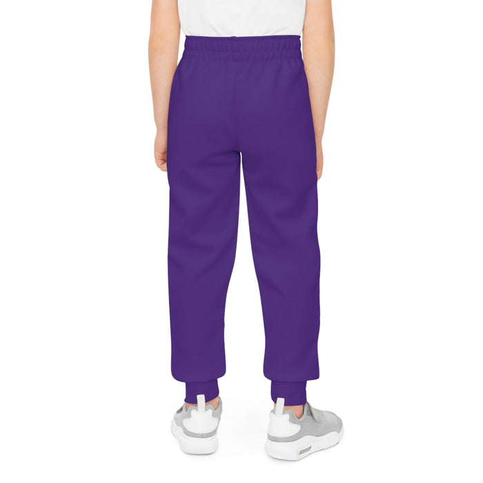 Purple Youth Joggers with 314 Originals Side Graphic — Kids Athletic Sweatpants - 314 Originals