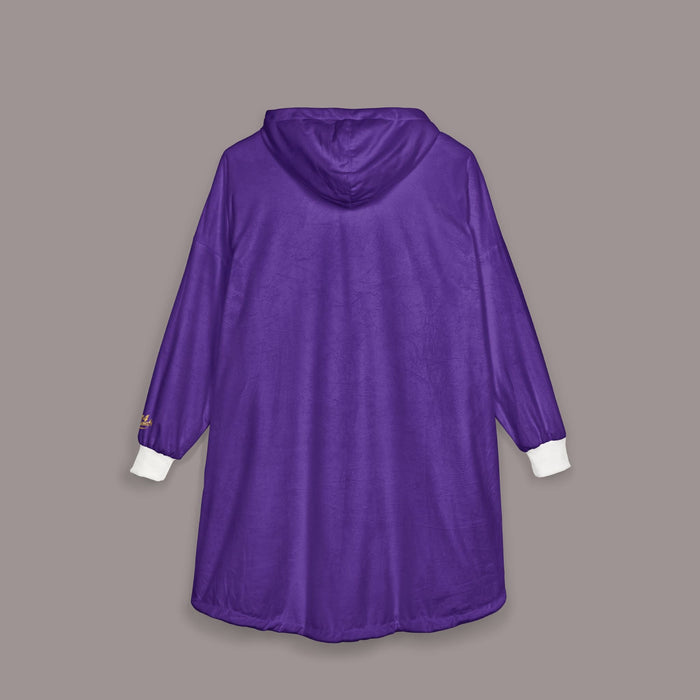 Queen Purple Hooded Blanket – Regal Crown Lounge Throw - 314 Originals