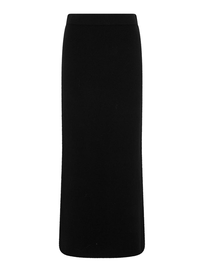 Queenie Knitted Skirt in Black