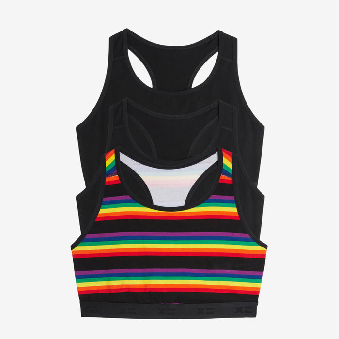 Racerback Bra 3-Pack - Stripe Up