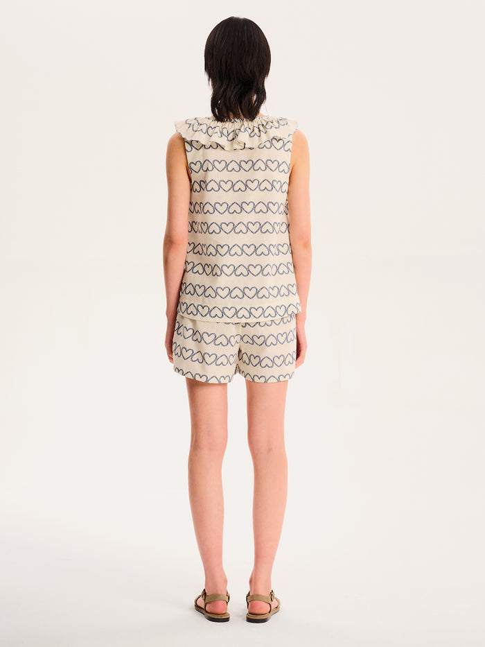 Rachael Heart Print Top