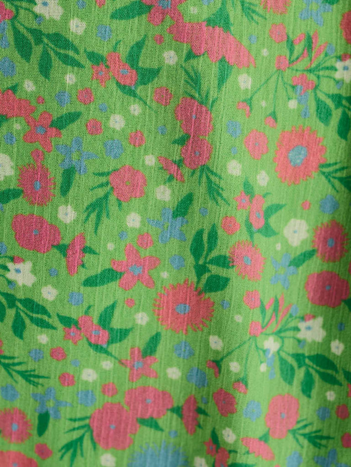 Raphaela Dress in Green Floral Print