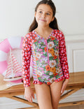 Rash Guard Swimsuit - Long Sleeve | Flower Power