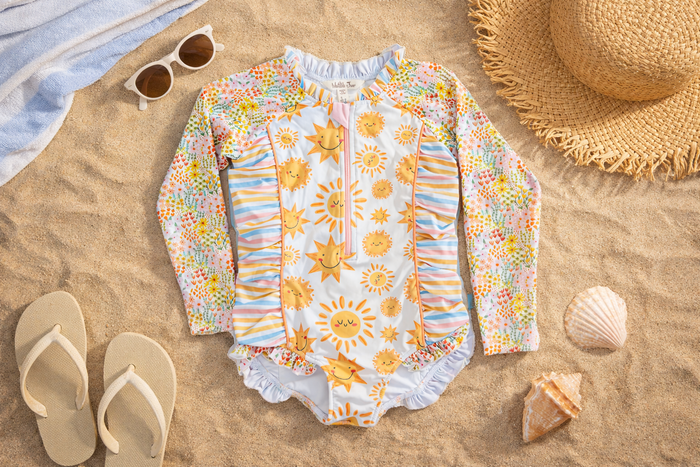 Rash Guard Swimsuit - Long Sleeve | Sunny Days Ahead